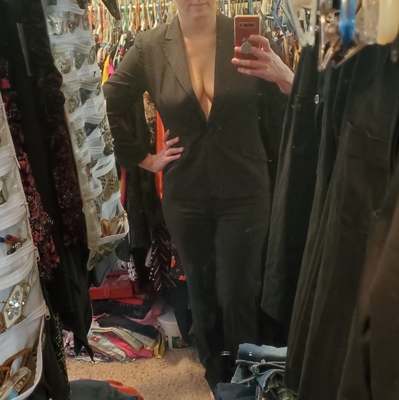 Like NEW 2-Piece Jones New York Pants Suit Charcoal Gray Sz 8 - Picture 2 of 16